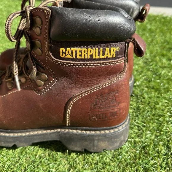 Caterpillar Steel Toe Boots Mens 6.5 Alaska FX Leather Hiker Techni Flex P89370