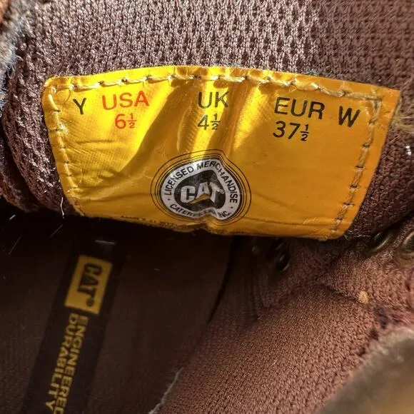 Caterpillar Steel Toe Boots Mens 6.5 Alaska FX Leather Hiker Techni Flex P89370