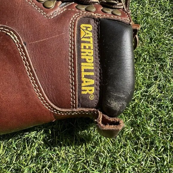 Caterpillar Steel Toe Boots Mens 6.5 Alaska FX Leather Hiker Techni Flex P89370