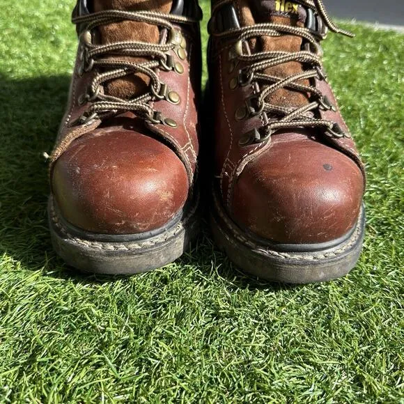 Caterpillar Steel Toe Boots Mens 6.5 Alaska FX Leather Hiker Techni Flex P89370