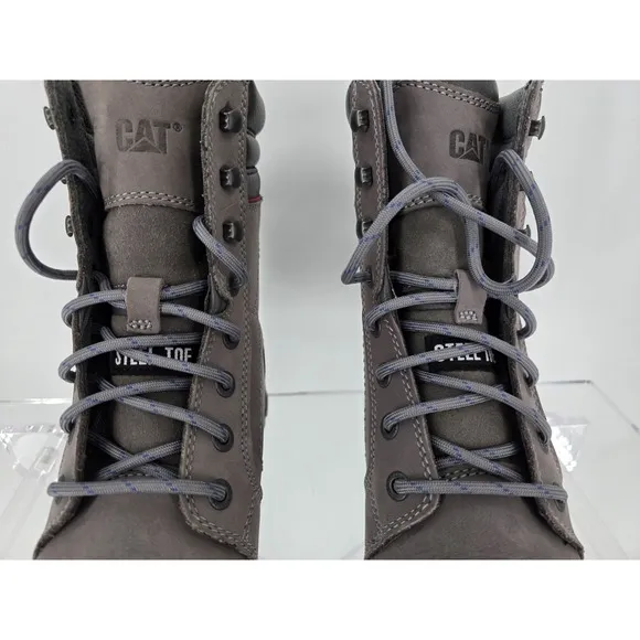 Caterpillar Women Echo Waterproof Steel Toe Work Boot Work Boots Leather Sz 8