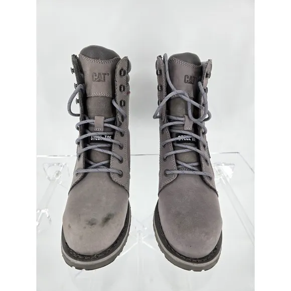 Caterpillar Women Echo Waterproof Steel Toe Work Boot Work Boots Leather Sz 8