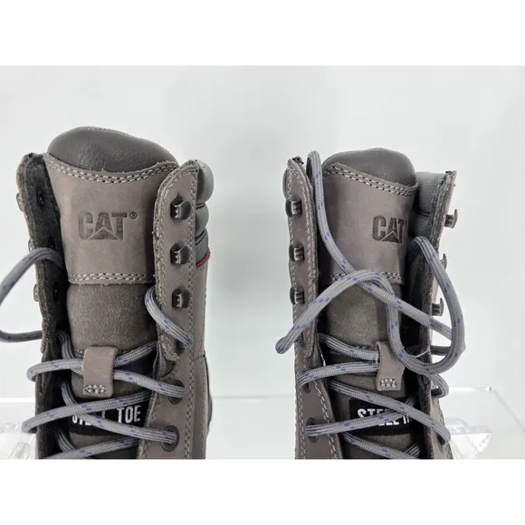 Caterpillar Women Echo Waterproof Steel Toe Work Boot Work Boots Leather Sz 8