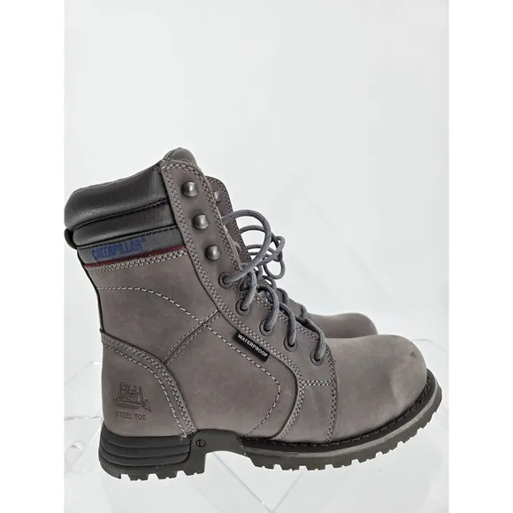 Caterpillar Women Echo Waterproof Steel Toe Work Boot Work Boots Leather Sz 8