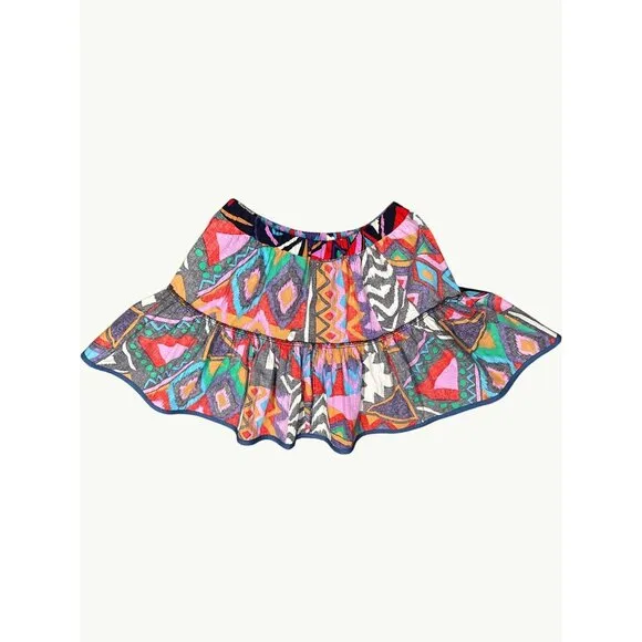 CCC Vintage JoJo For Your Bobo Cotton Skirt Bold Geometric Abstract Aztec Patter