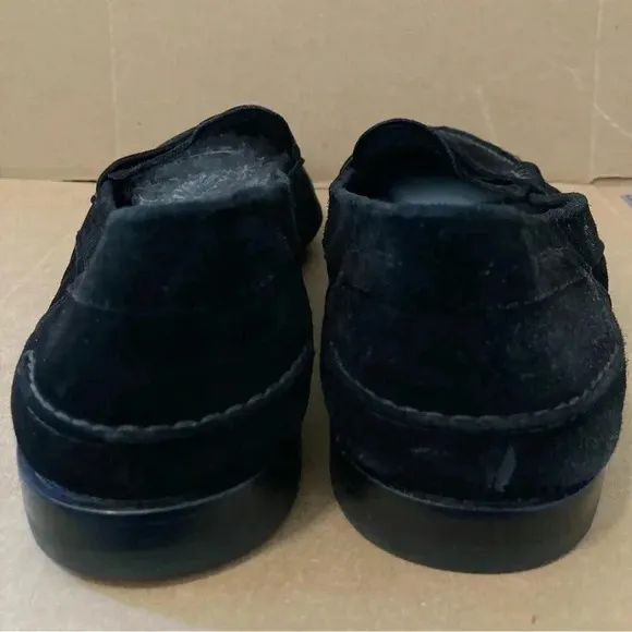 CESARE PACIOTTI SOFT SUEDE LOAFERS ITALIAN DESIGNER‎ MENS SHOES BLACK SZ UK 6.5