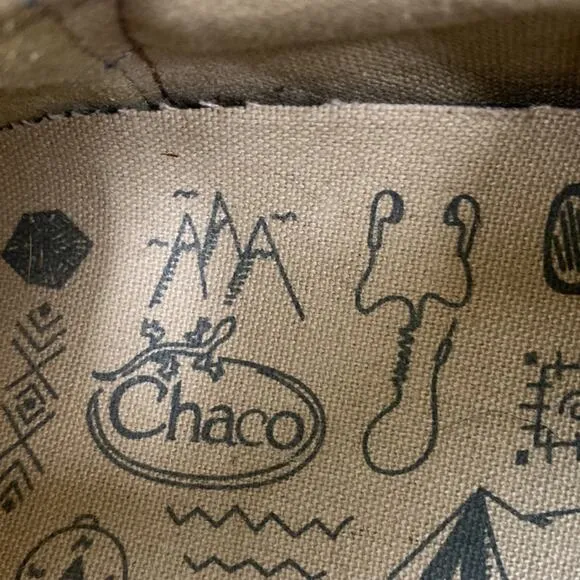 Chaco 6.5 blue lace up sneakers