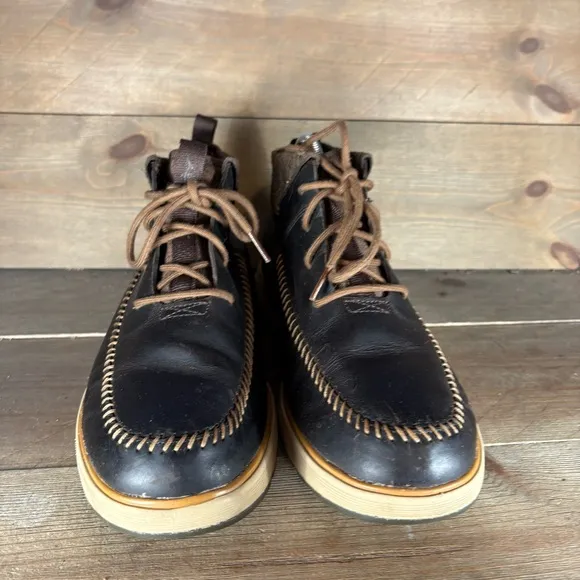 chaco dixon mens size 10.5 shoes brown leather comfort chukka boots
