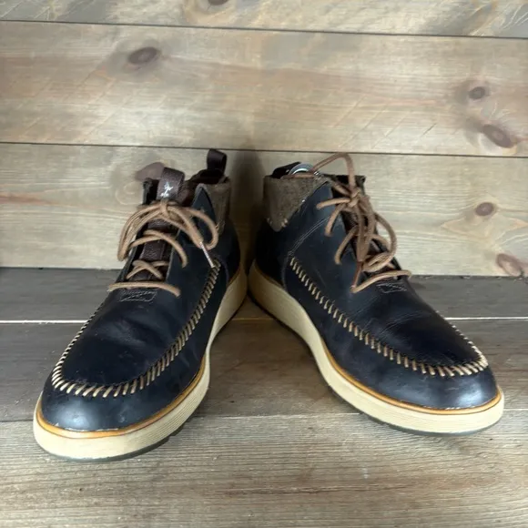 chaco dixon mens size 10.5 shoes brown leather comfort chukka boots