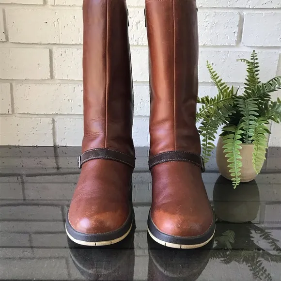 Chaco Mara Waterproof Mocha Bisque Leather Boots J150108 Women's Size 6