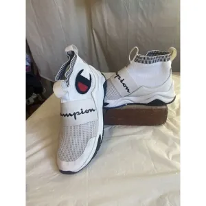 Champion Rally Pro White High Top‎ Tennis Shoes-Size 9M-Excellent Condition