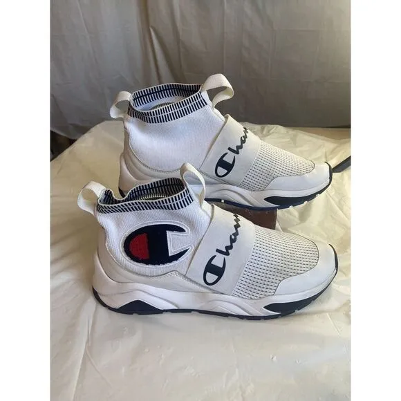 Champion Rally Pro White High Top‎ Tennis Shoes-Size 9M-Excellent Condition