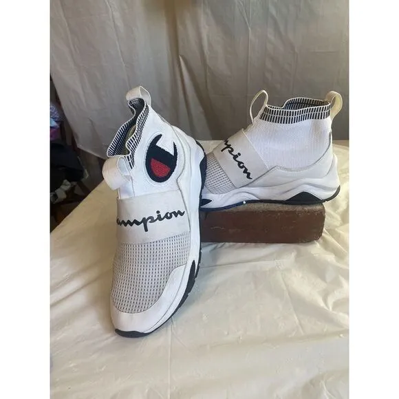 Champion Rally Pro White High Top‎ Tennis Shoes-Size 9M-Excellent Condition