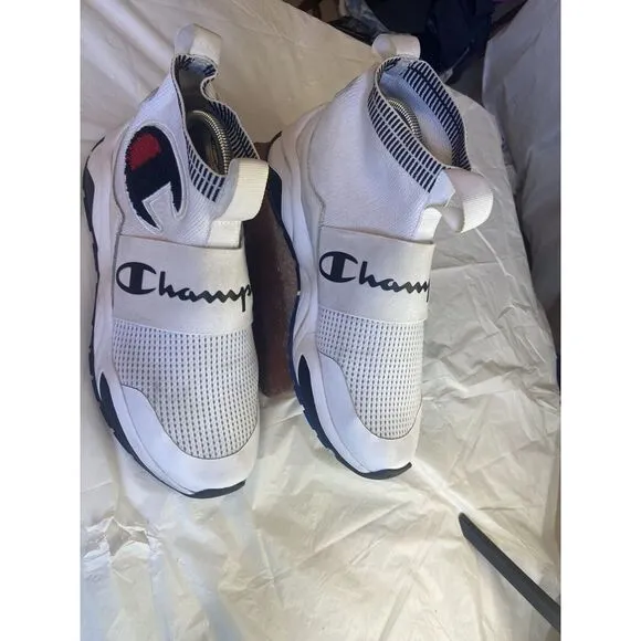 Champion Rally Pro White High Top‎ Tennis Shoes-Size 9M-Excellent Condition