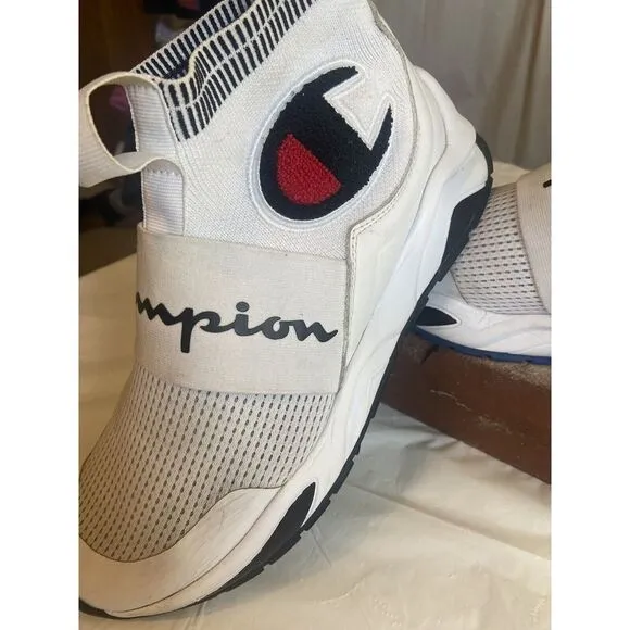 Champion Rally Pro White High Top‎ Tennis Shoes-Size 9M-Excellent Condition