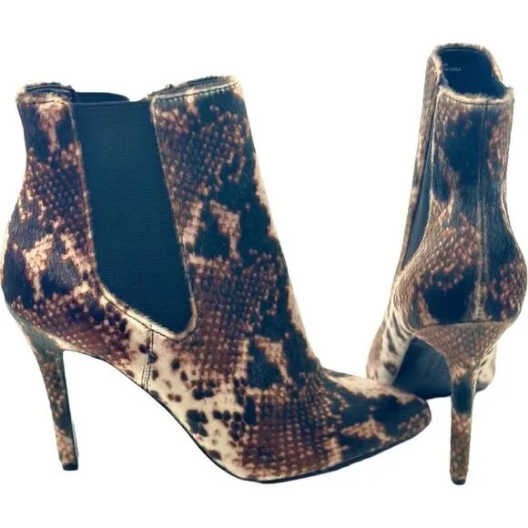 CHARLES by Charles David Panama Snake Animal Print Boots BNWT