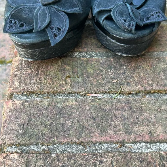 Charles David Black Wedge Heels