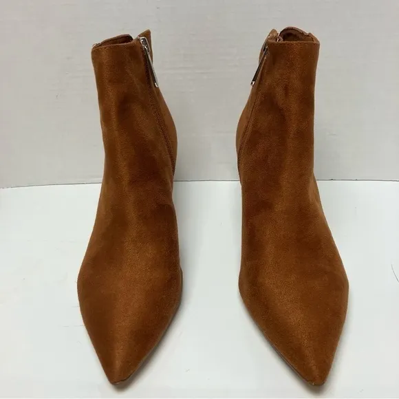 Charles David tan or  camel color ankle pointy toe boots size 8