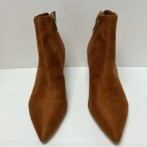 Charles David tan or  camel color ankle pointy toe boots size 8