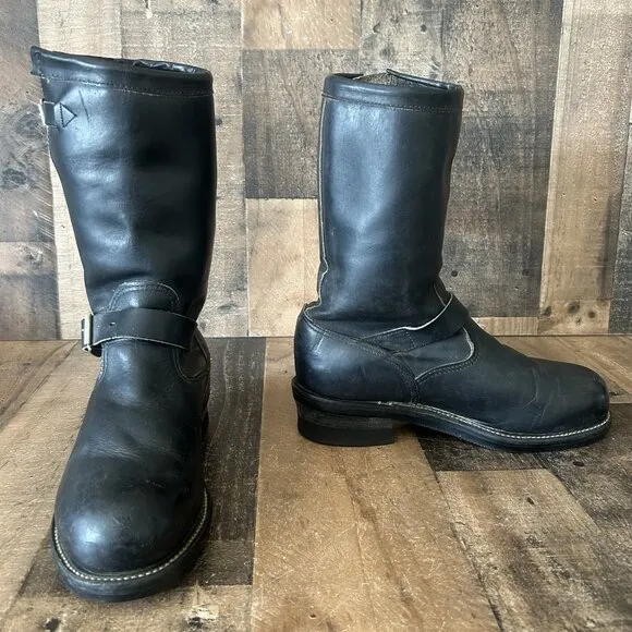Chippewa 27863 Steel Toe Black Engineer Work Boots Mens 8 D