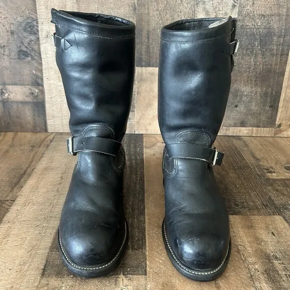 Chippewa 27863 Steel Toe Black Engineer Work Boots Mens 8 D