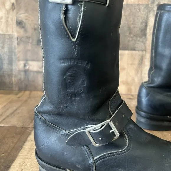 Chippewa 27863 Steel Toe Black Engineer Work Boots Mens 8 D