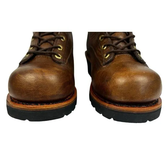 Chippewa 73100 Men’s 12W Waterproof Logger Work Boots Vibram Sole Brown Leather
