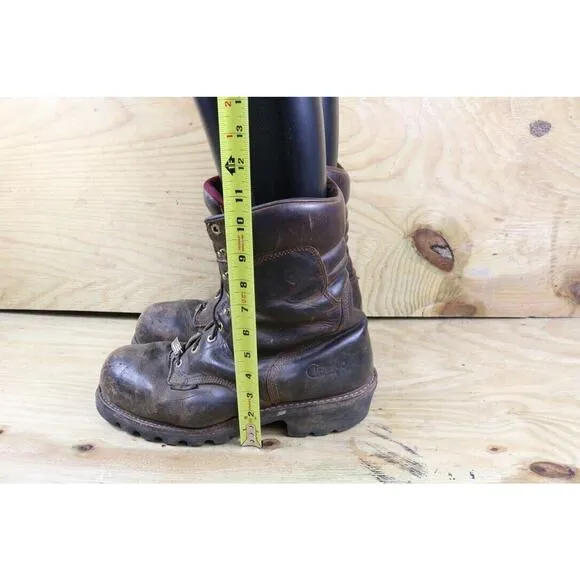 Chippewa Boots Mens 13E Brown Leather Supper Logger 400g Steel Toe DNA 9&quot; 59405