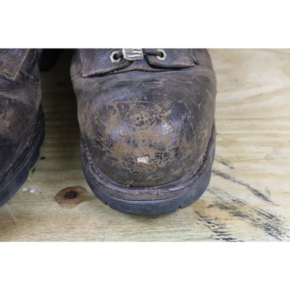 Chippewa Boots Mens 13E Brown Leather Supper Logger 400g Steel Toe DNA 9&quot; 59405