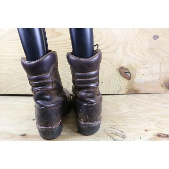 Chippewa Boots Mens 13E Brown Leather Supper Logger 400g Steel Toe DNA 9&quot; 59405