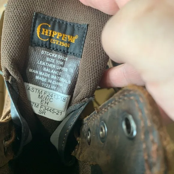 Chippewa NWT hador tough bark 8” oblique steel logger leather boots size…