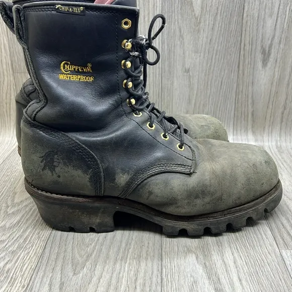 Chippewa Steel Toe Logger Lineman Boots
