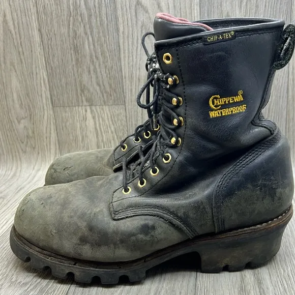 Chippewa Steel Toe Logger Lineman Boots