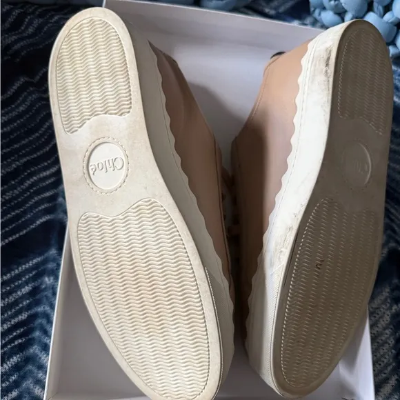 Chloé Tan High-Top Sneakers