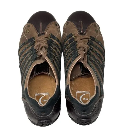 Chris Kaadu Shoes Mens US 8.5 EU 42 Brown Leather Casual Comfort Lace Up