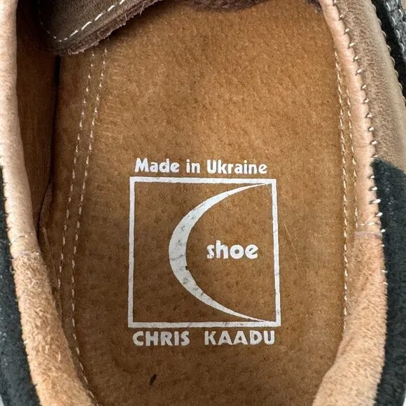 Chris Kaadu Shoes Mens US 8.5 EU 42 Brown Leather Casual Comfort Lace Up
