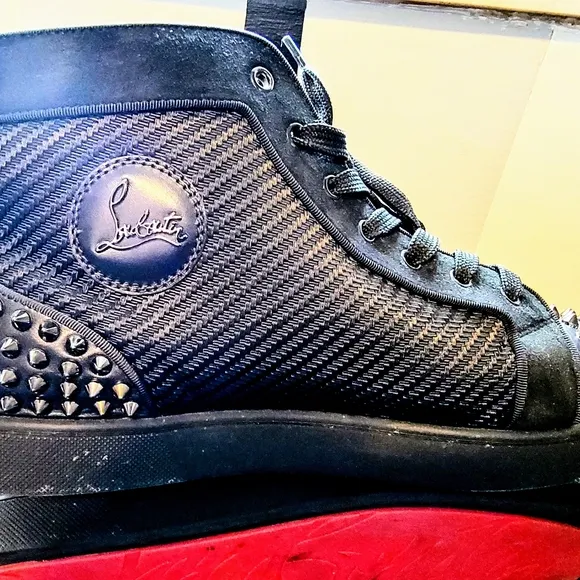 Christian Louboutin Black Studded Sneakers