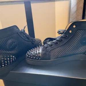 Christian Louboutin Black Studded Sneakers