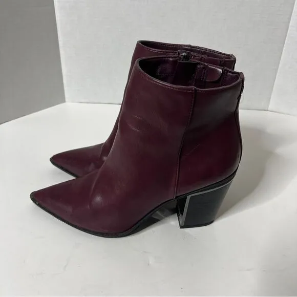 Circus by Sam Edelman Cal Womens Deep Plum Ankle Boots Size 8.5 M