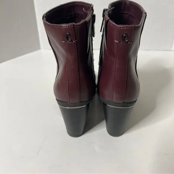 Circus by Sam Edelman Cal Womens Deep Plum Ankle Boots Size 8.5 M