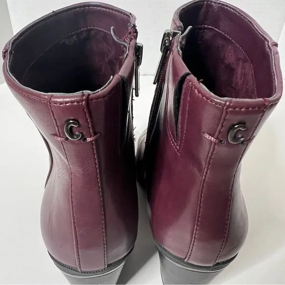 Circus by Sam Edelman Cal Womens Deep Plum Ankle Boots Size 8.5 M