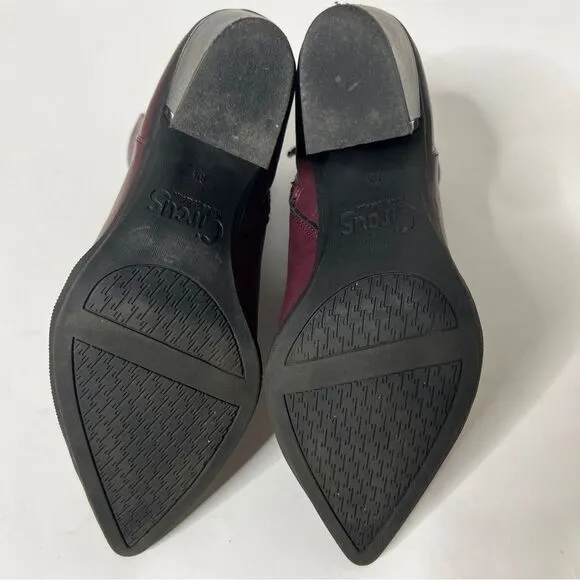 Circus by Sam Edelman Cal Womens Deep Plum Ankle Boots Size 8.5 M