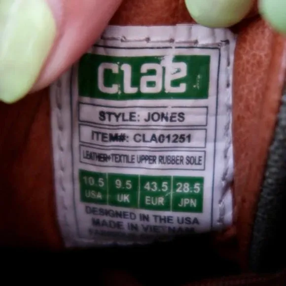 Clae Jones hi top sneakers size 10 1/2