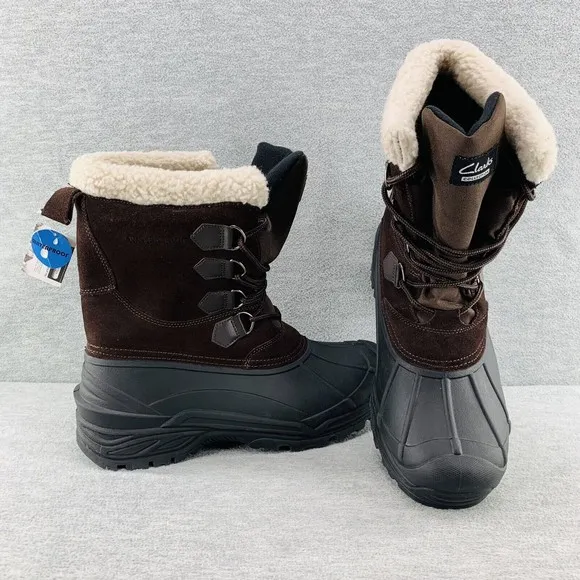 CLARKS 60791279 - Crewson Rise Men's Size 12 Waterproof Brown Boots   B9