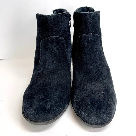 Clark’s Collection Women’s Enfield Senya Ankle Boot Black Suede Comfort Size 10M