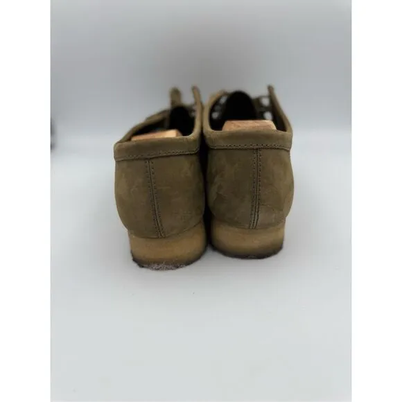 Clarks Mens Shoes Wallabee Evo Casual Lace Up Low Top Suede Green Size 12