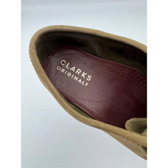 Clarks Mens Shoes Wallabee Evo Casual Lace Up Low Top Suede Green Size 12
