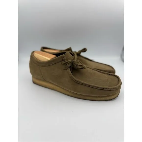 Clarks Mens Shoes Wallabee Evo Casual Lace Up Low Top Suede Green Size 12