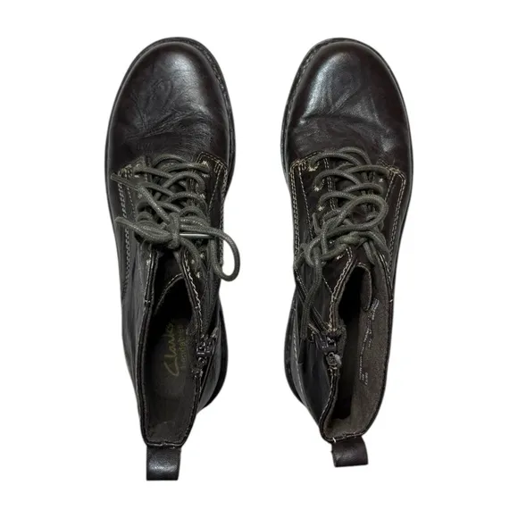 Clarks Nikki North Leather Ankle Boots Womens Size 7.5