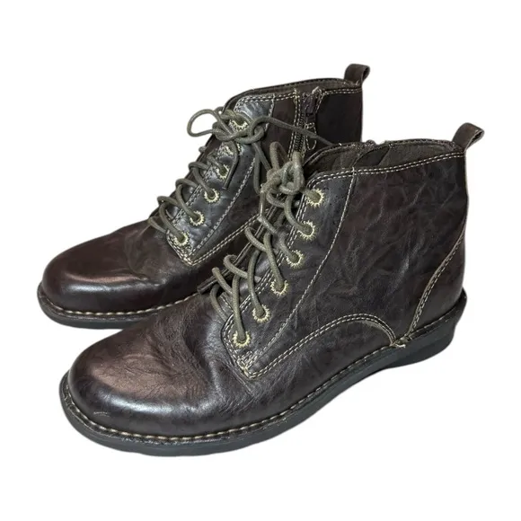 Clarks Nikki North Leather Ankle Boots Womens Size 7.5